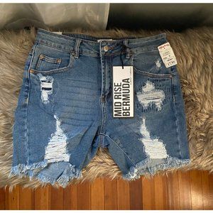Distressed Jean Shorts
